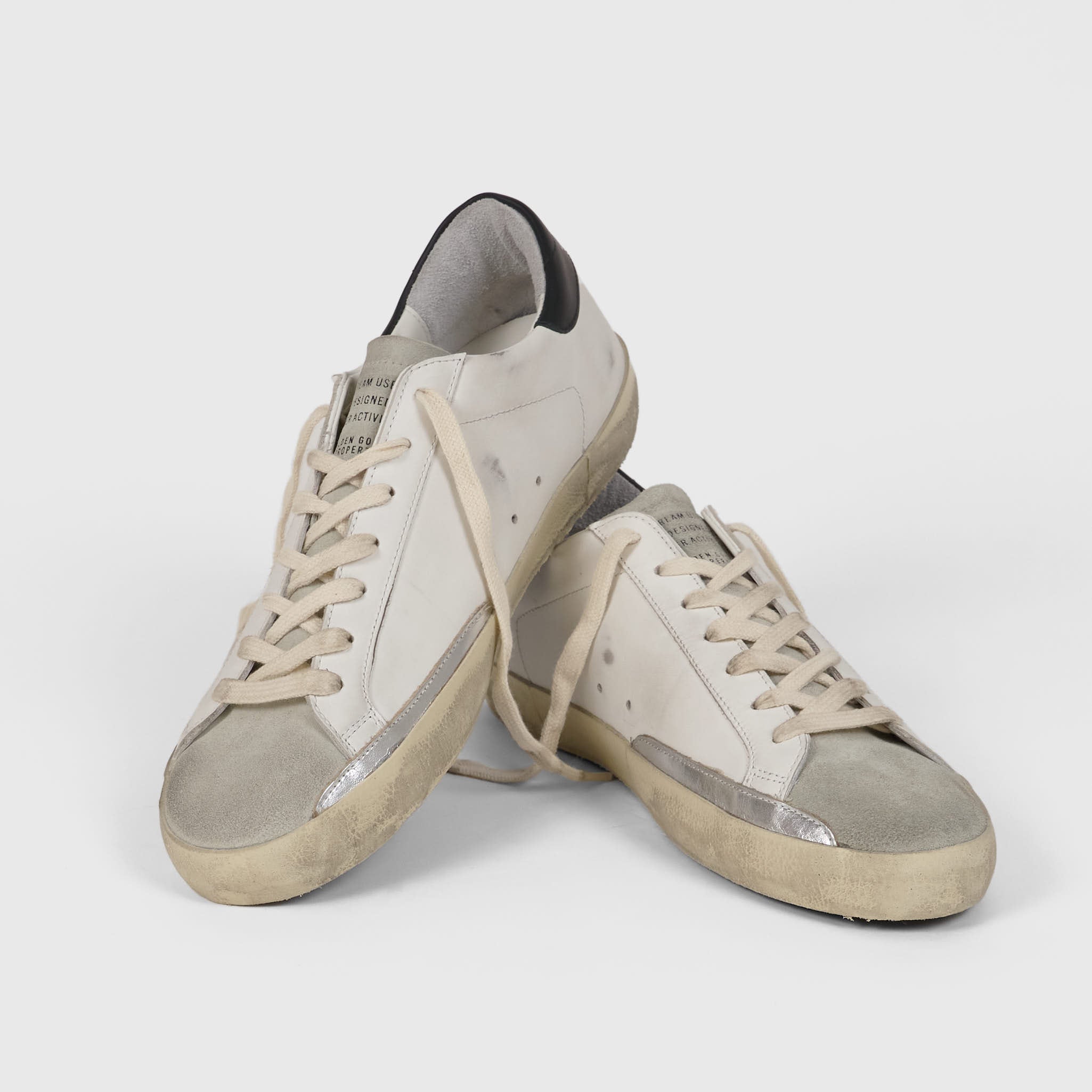 Superstar sneakers in leather with 2025 perforated star