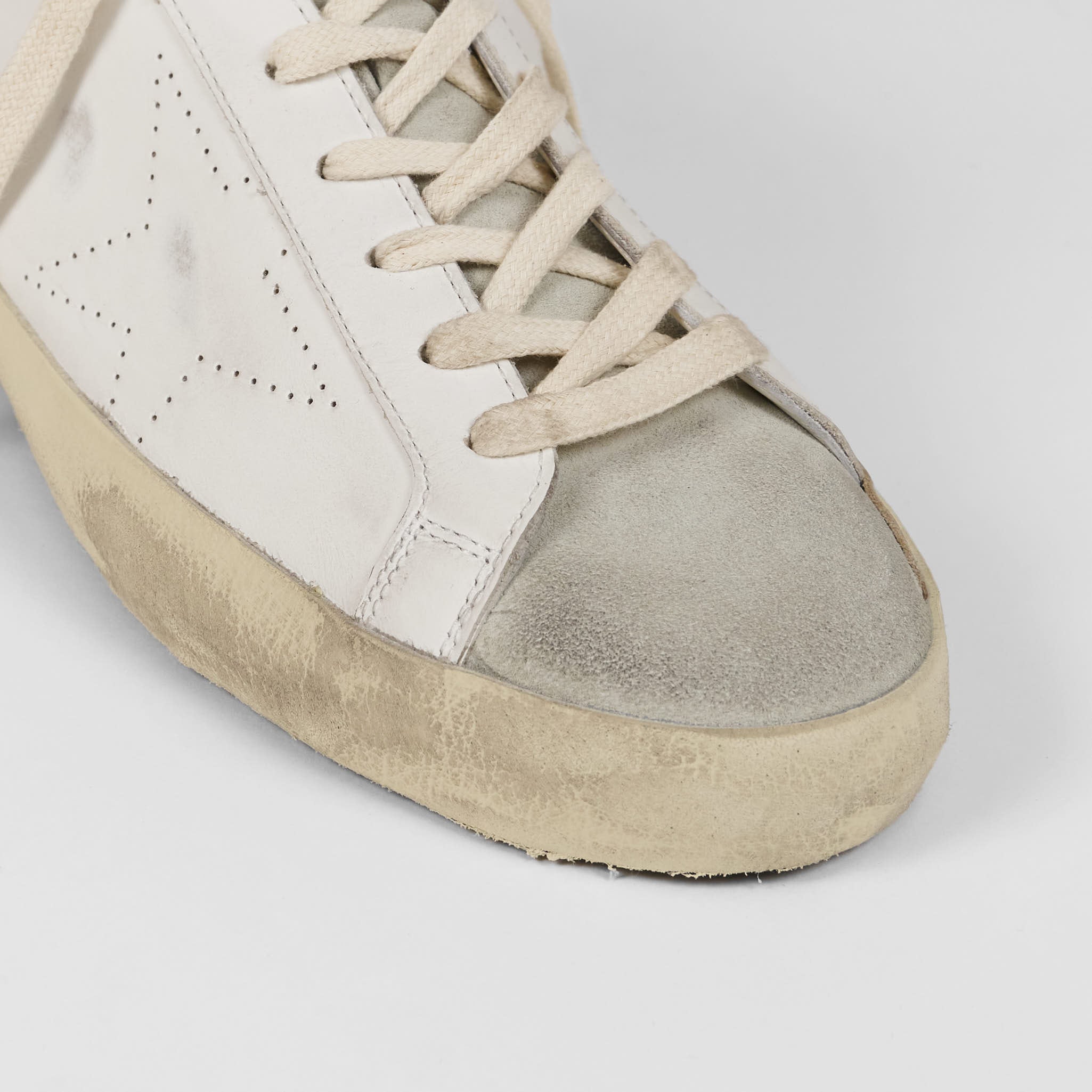 靴 GOLDEN  SNEAKERS SUPERSTAR Golden Goose Superstar White Taupe Red Sneakers - DeeCee style