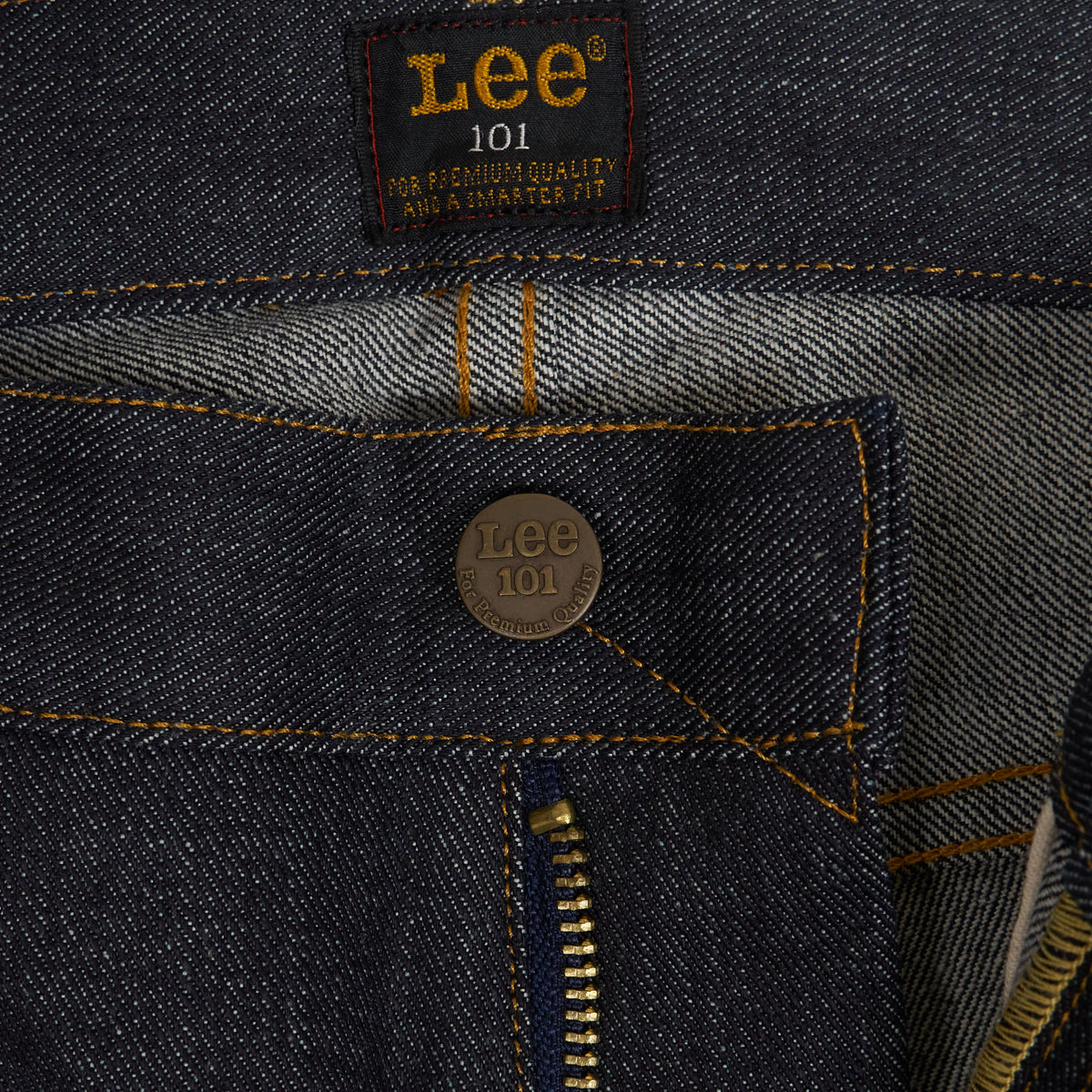 Lee 101 Z The Original Zip Fly Raw Selvage Denim Jeans