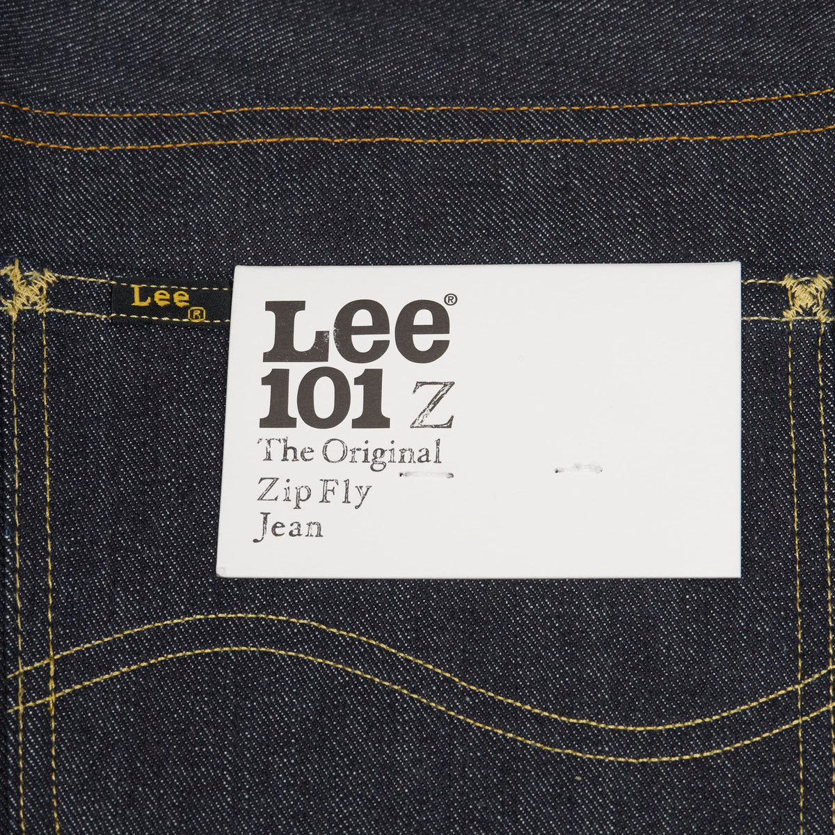 Lee 101 Z The Original Zip Fly Raw Selvage Denim Jeans
