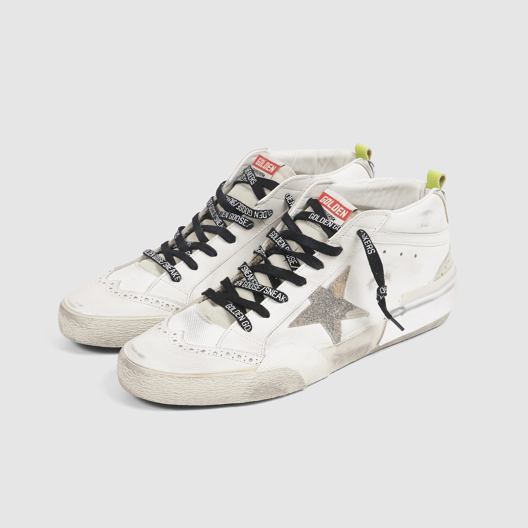 Golden goose mid star top white