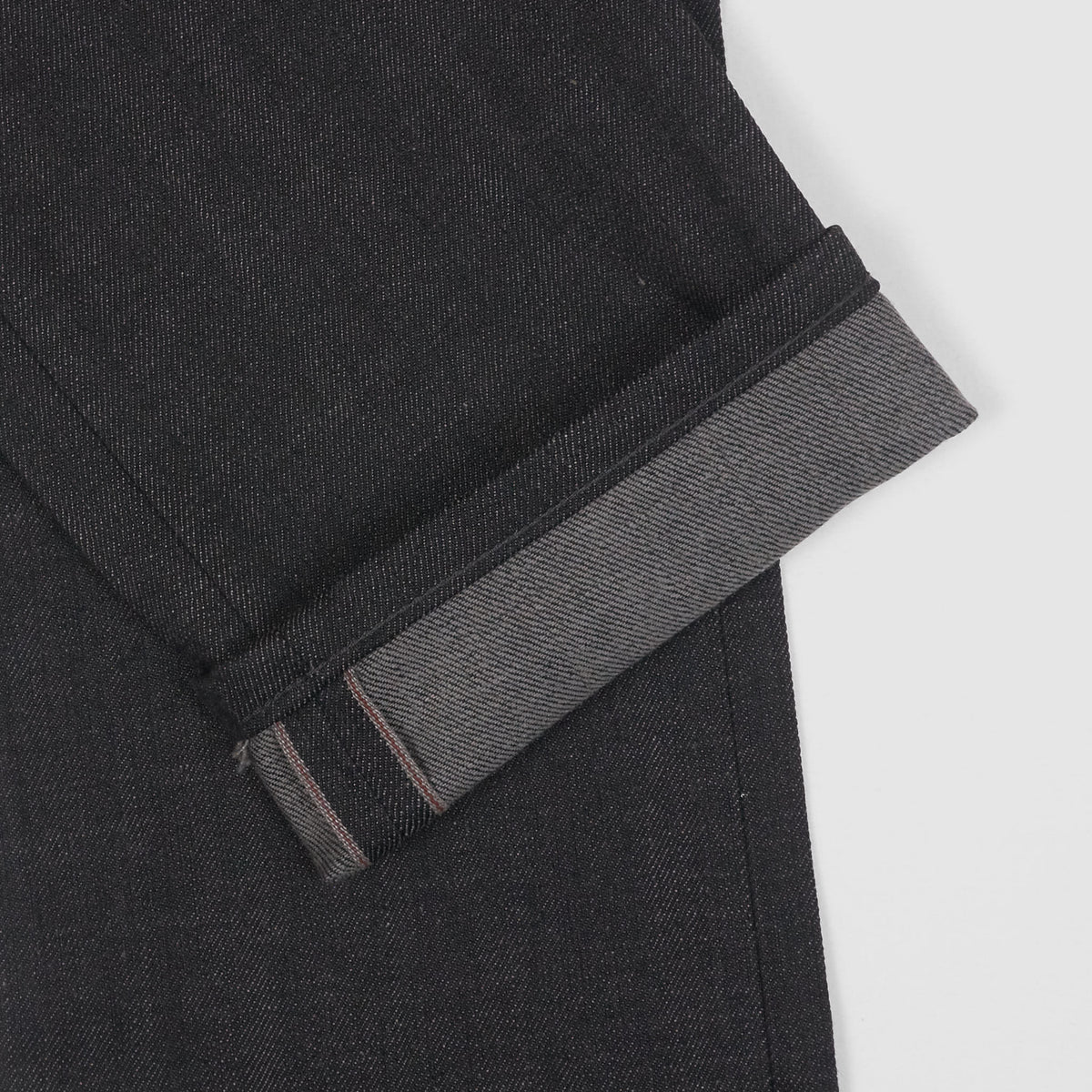 Naked &amp; Famous Stretch Selvage Denim Black x Grey Weird Guy