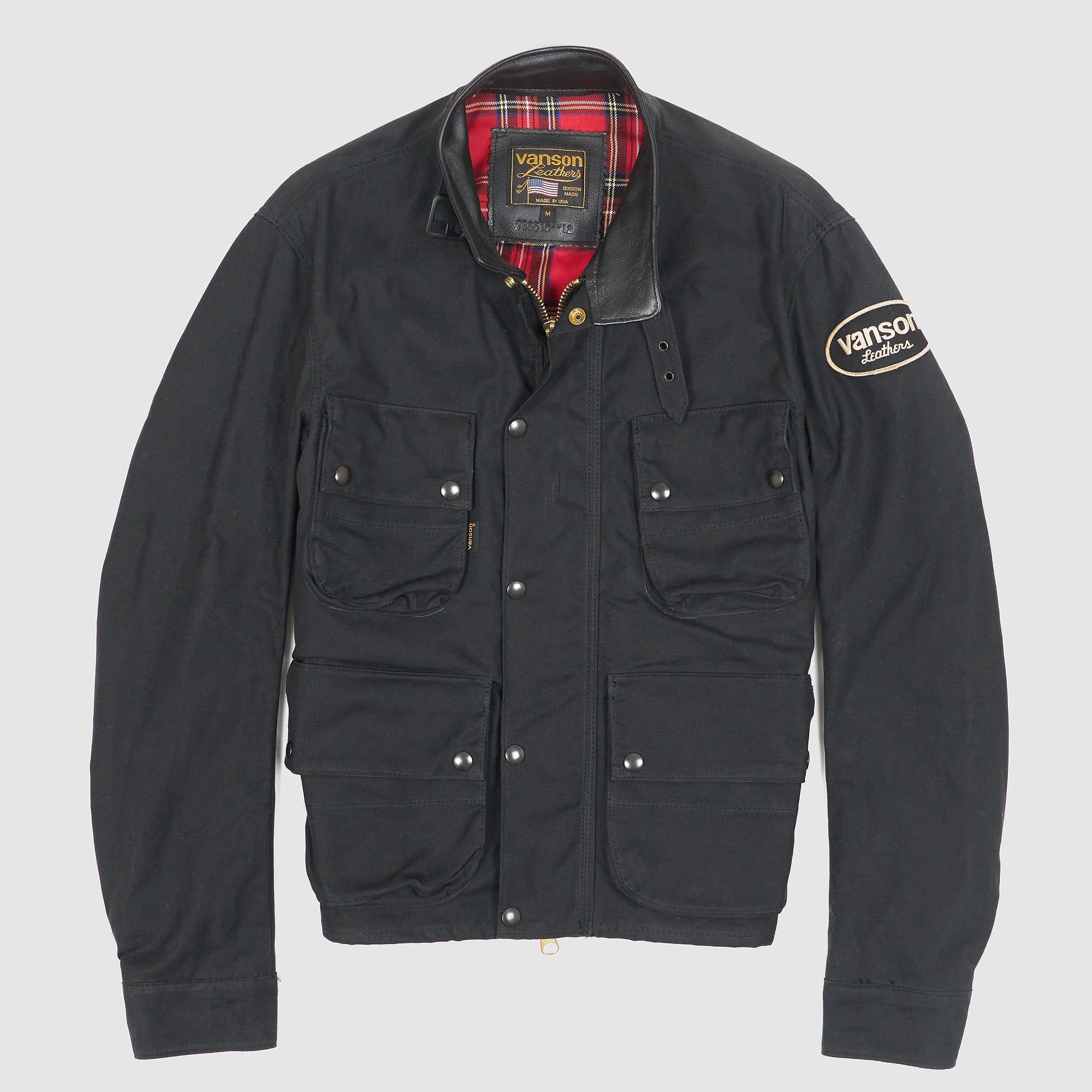 Vanson Waxed Short Canvas Jacket DeeCee style