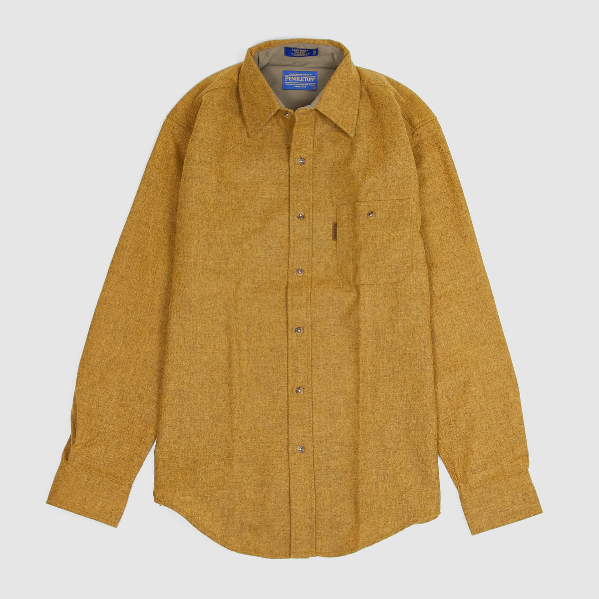 Pendleton Fitted Wool Over Shirt With Elbow Reinforcement