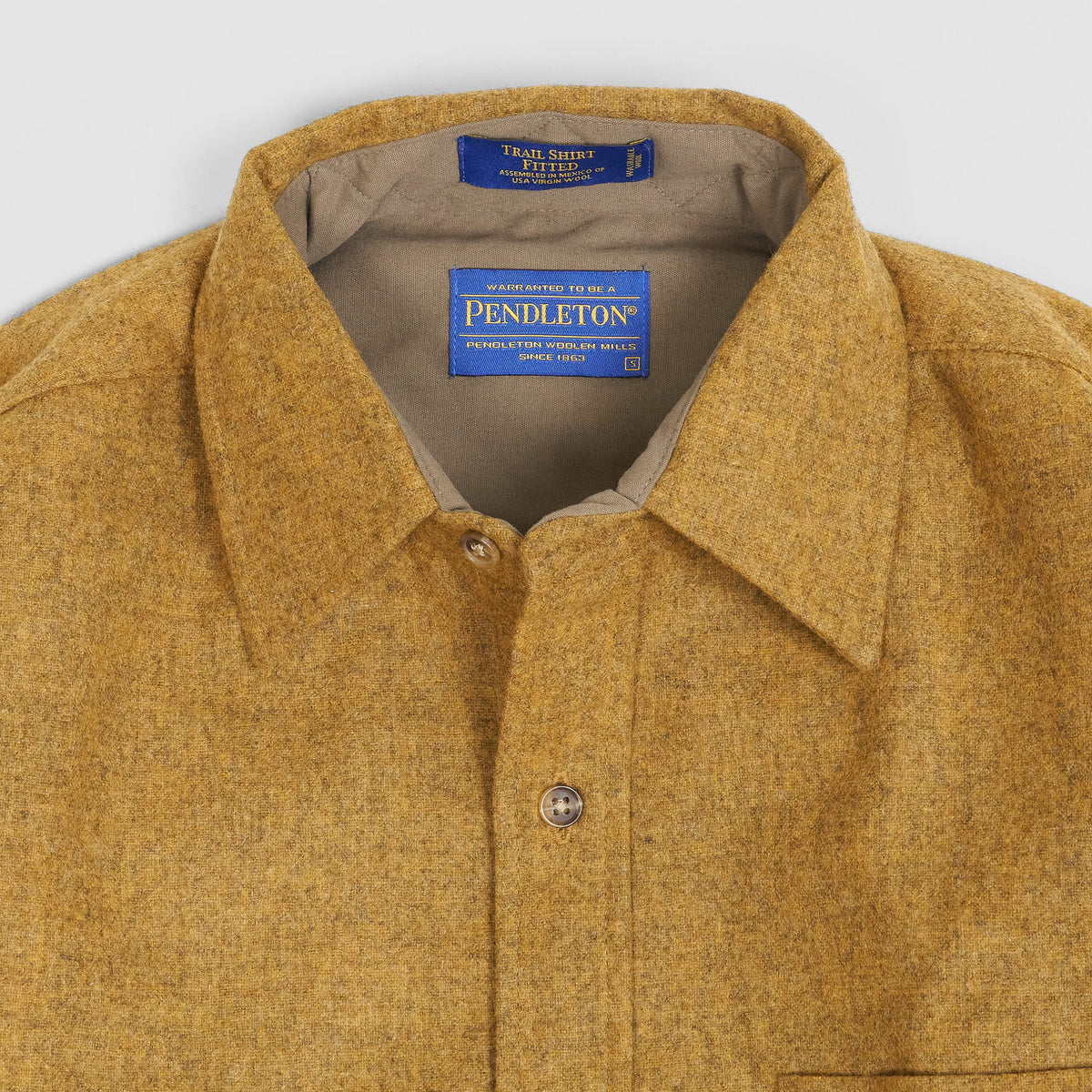 Pendleton Fitted Wool Over Shirt With Elbow Reinforcement - DeeCee