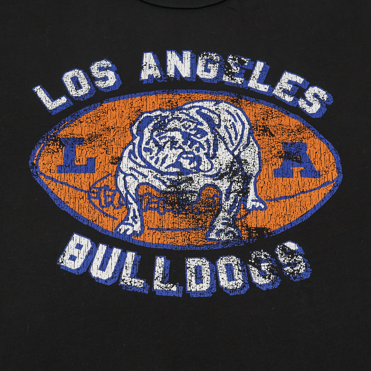 Retro Brand Vintage Los Angeles Bulldogs Short Sleeve Crew Neck T-Shirt