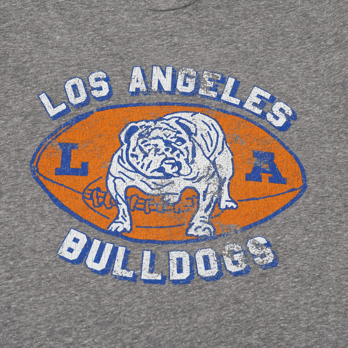 Retro Brand Vintage Los Angeles Bulldogs Short Sleeve Crew Neck T-Shirt