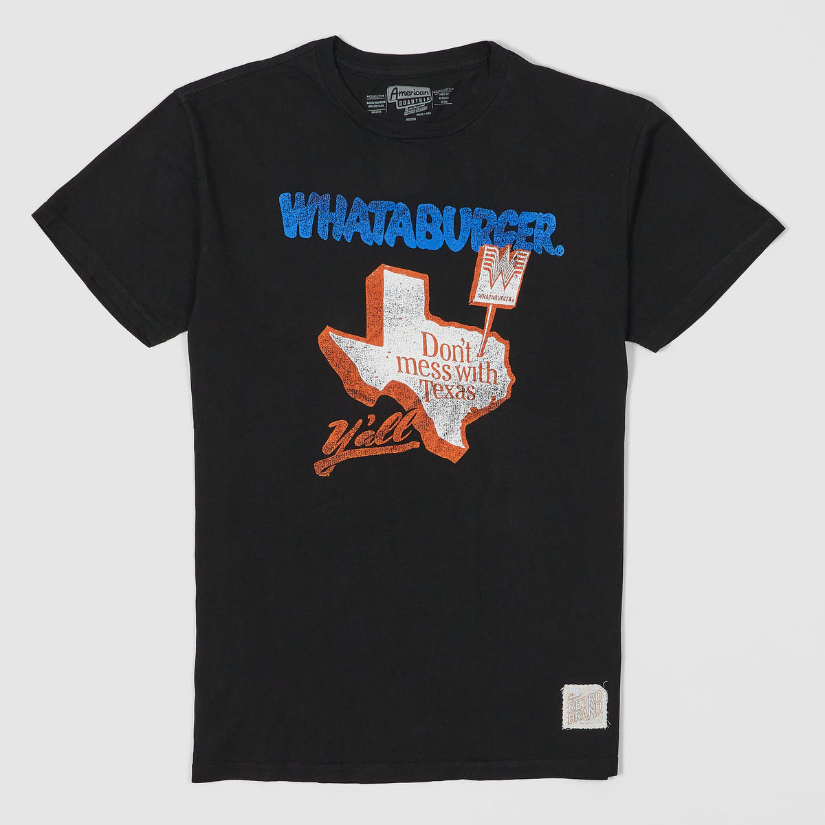 Retro Brand Vintage «Don&#39;t mess with Texas» Short Sleeve Crew Neck T-Shirt