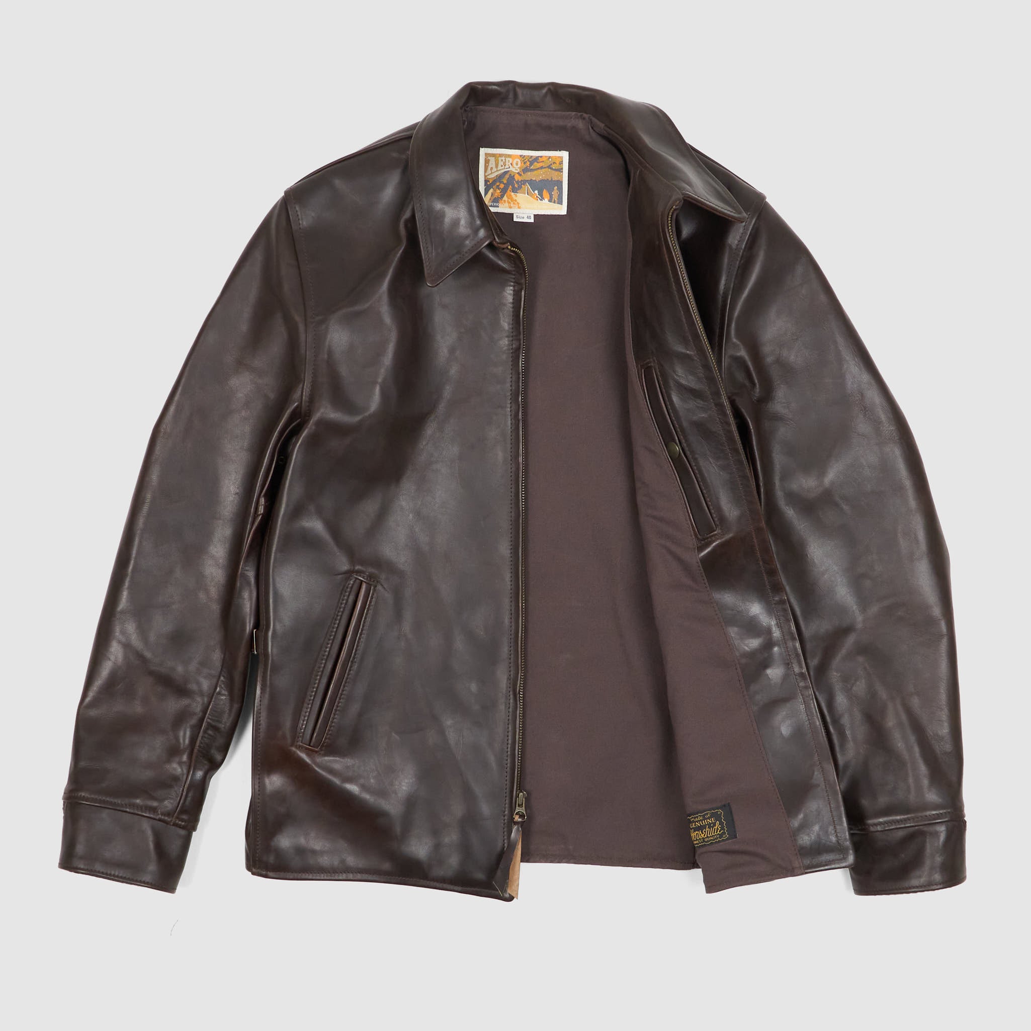 Aero leather jacket outlet for sale