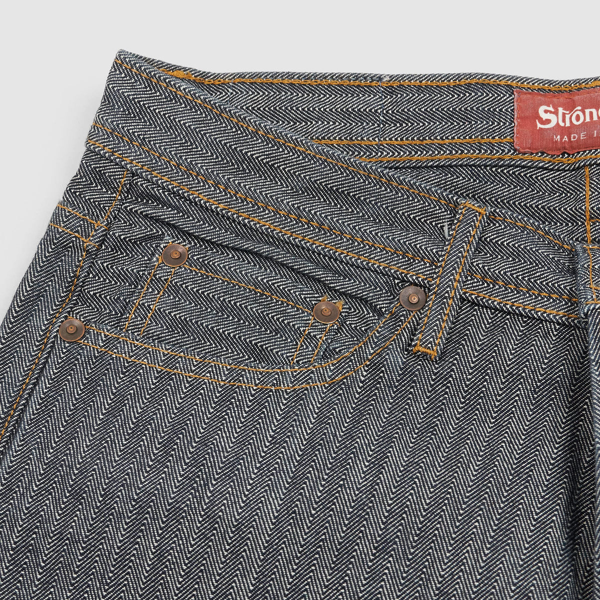 Stronghold  5-Pocket Raw Herringbone Selvage 5 Pocket Jeans
