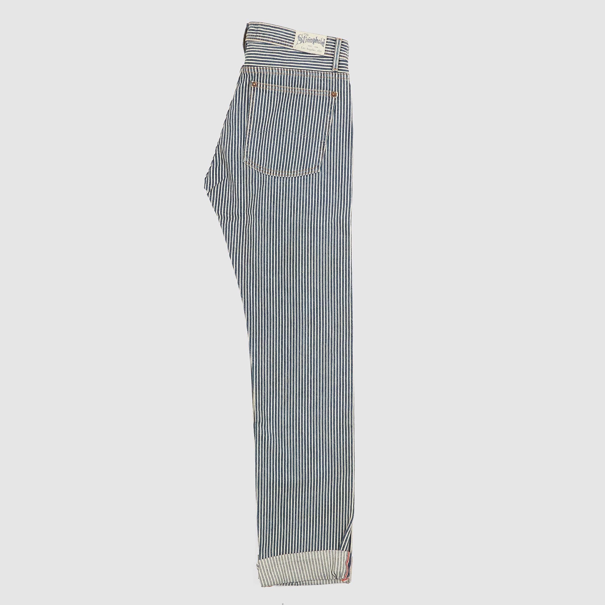 Mens striped denim sales