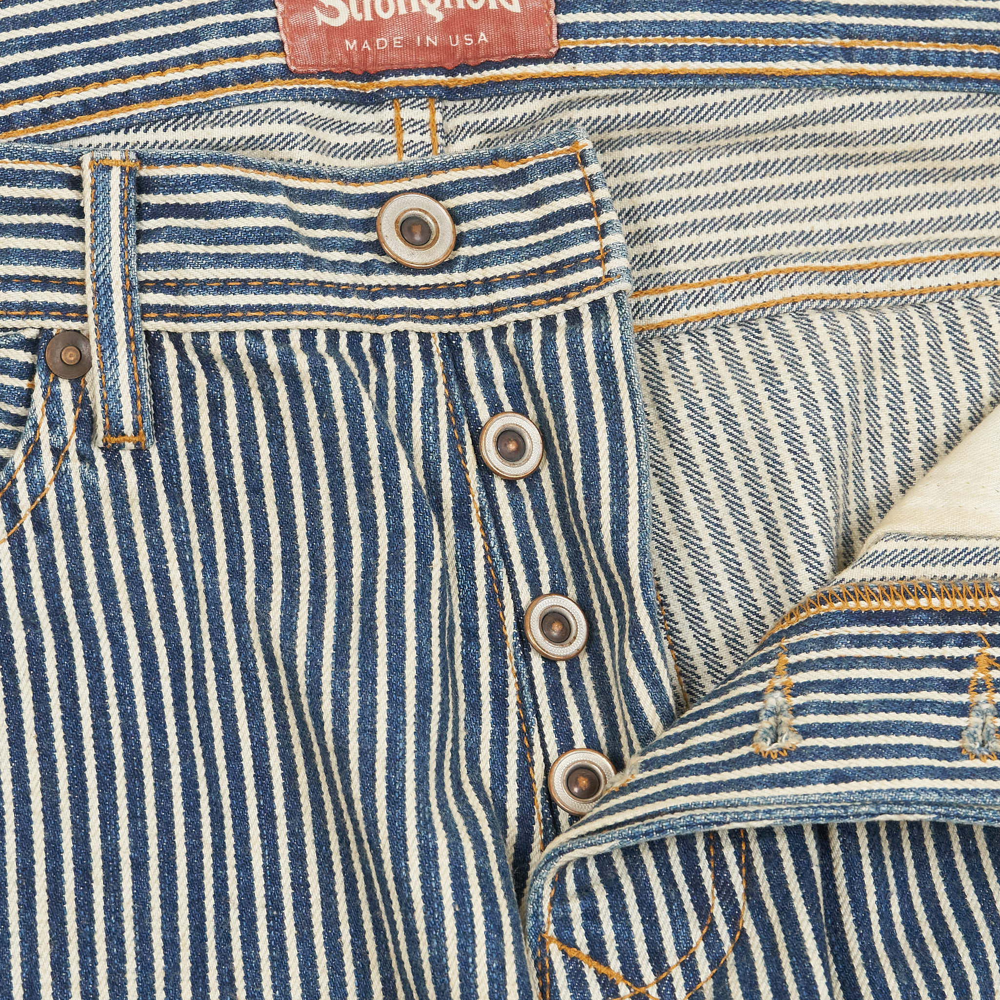 Denim Striped Denim Jeans
