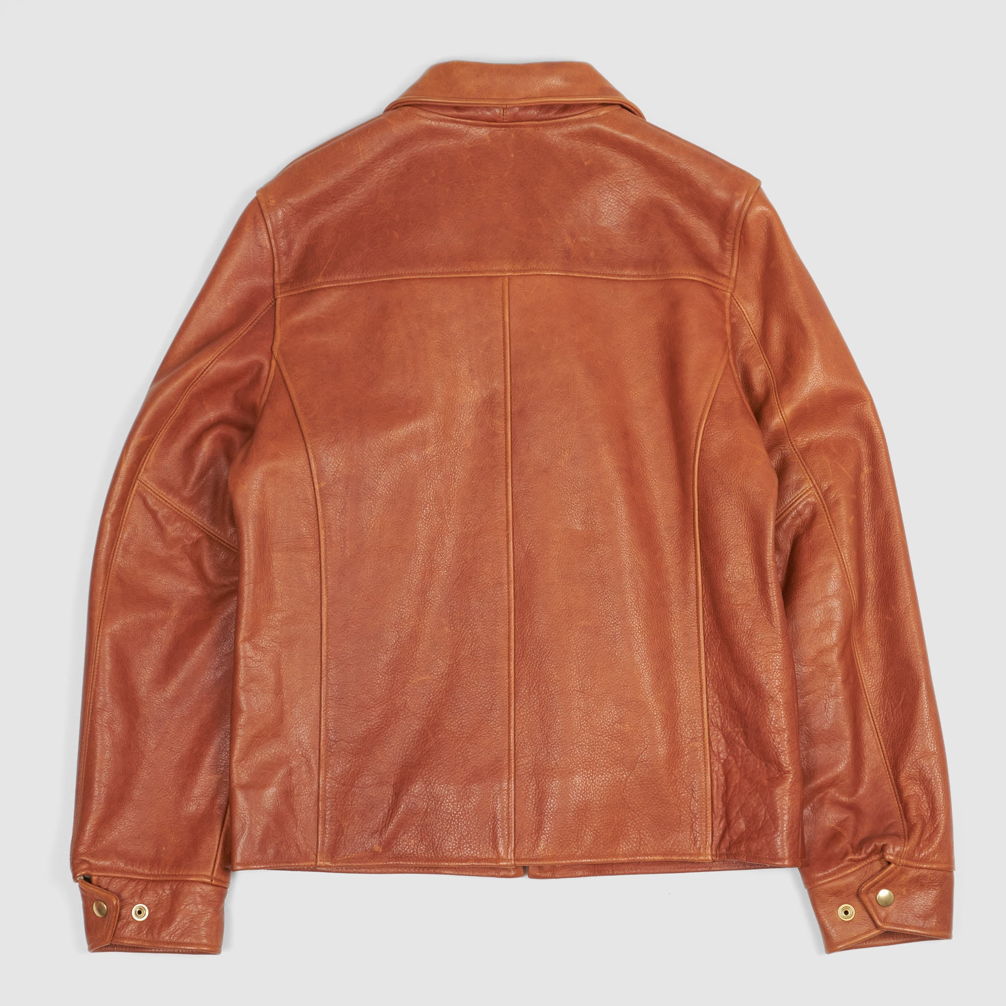 Golden Bear Soft Natural Waxed Leather Jacket - DeeCee style