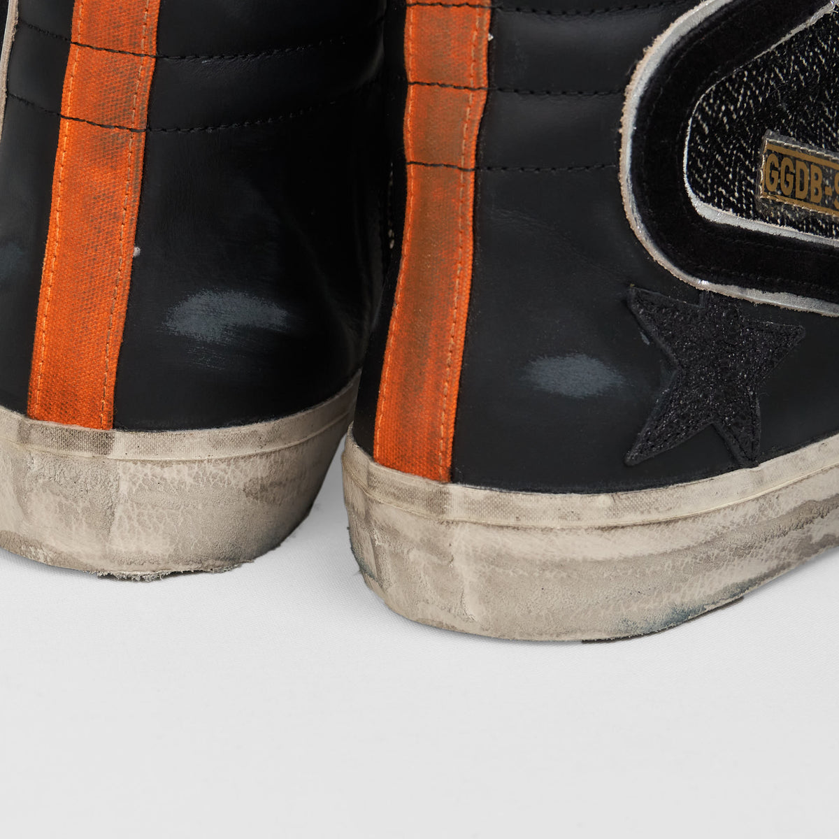 Golden Goose High Black Green Orange Slide Sneakers