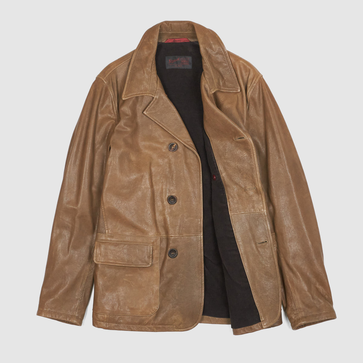 Stewart Natural Tanned Leather Coat