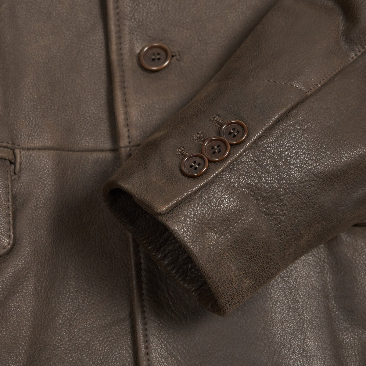 Stewart Car Coat Leather Blazer Jacket