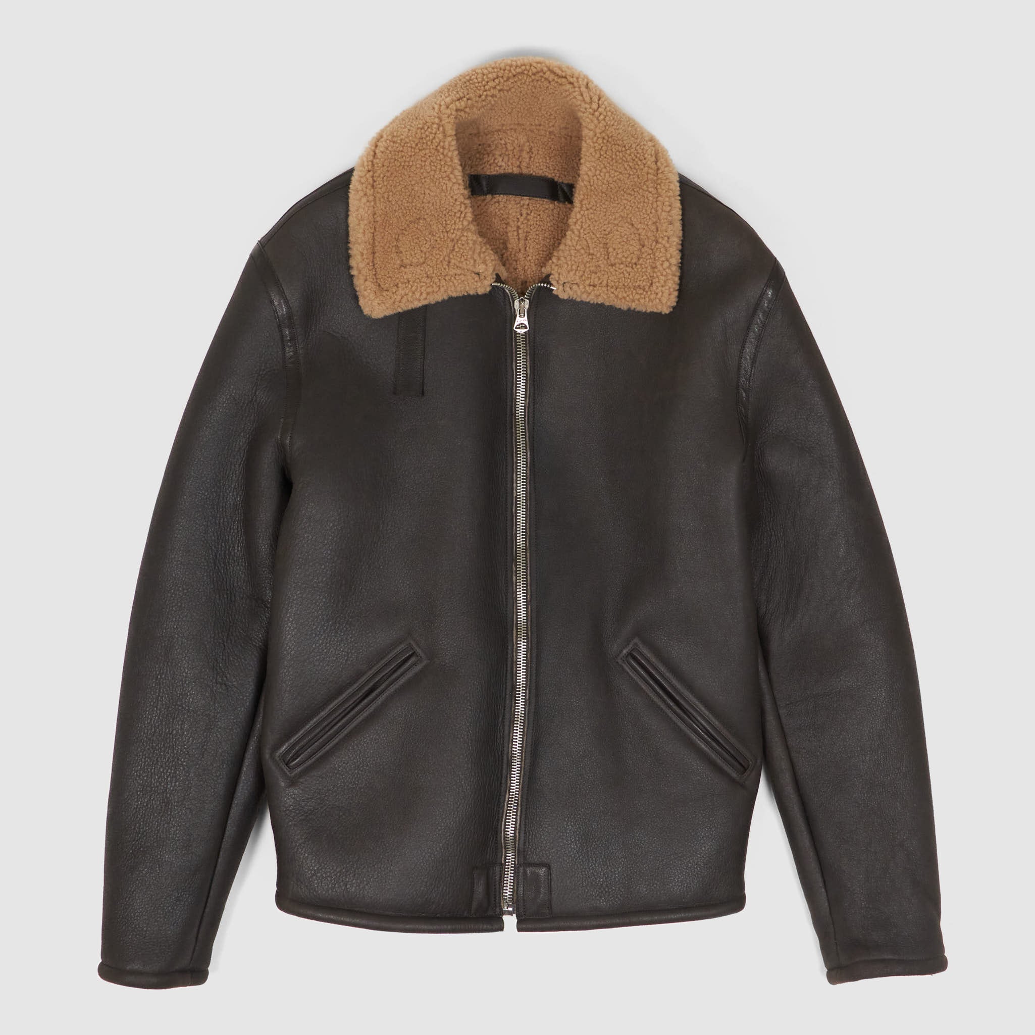 Stewart Shearling Vintage B-6 Bomber Leather Jacket - DeeCee style