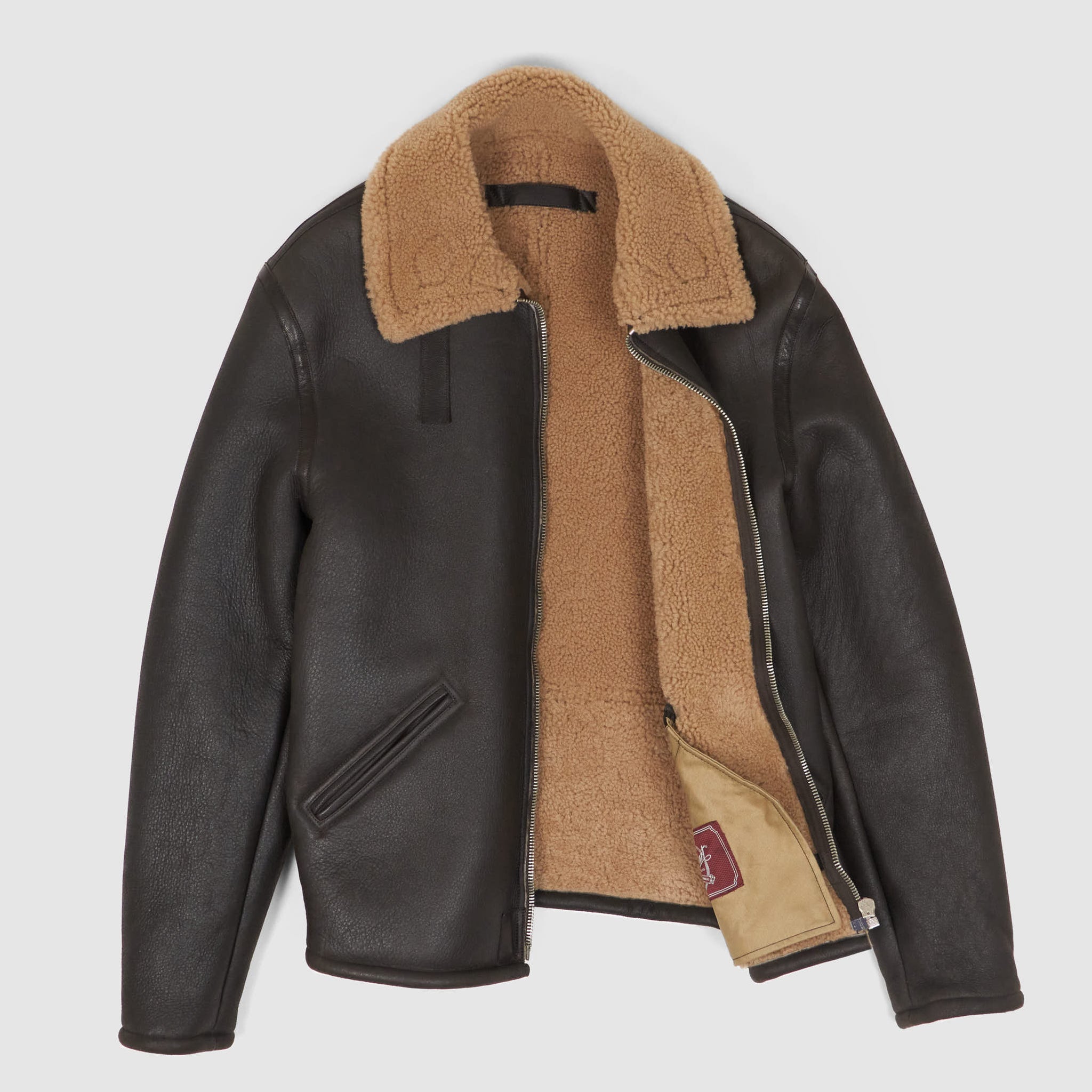 Stewart Shearling Vintage B-6 Bomber Leather Jacket - DeeCee style