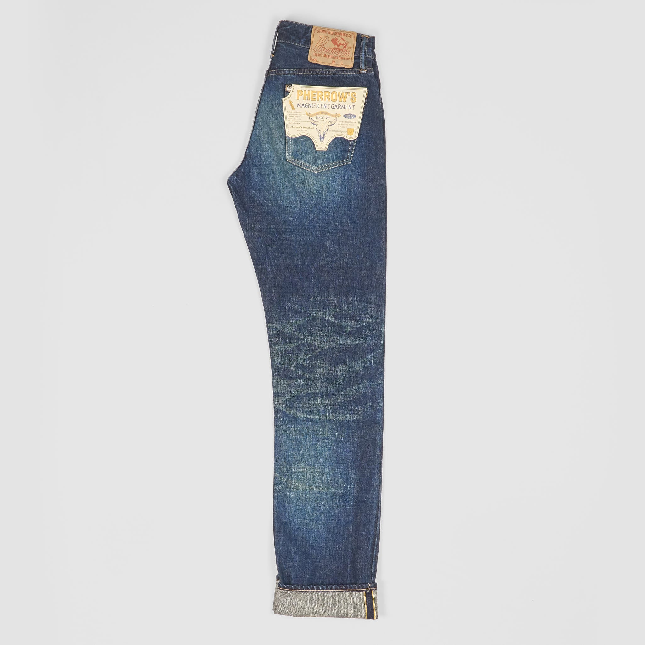 Pherrow's 441 Vintage washed Denim Jeans - DeeCee style