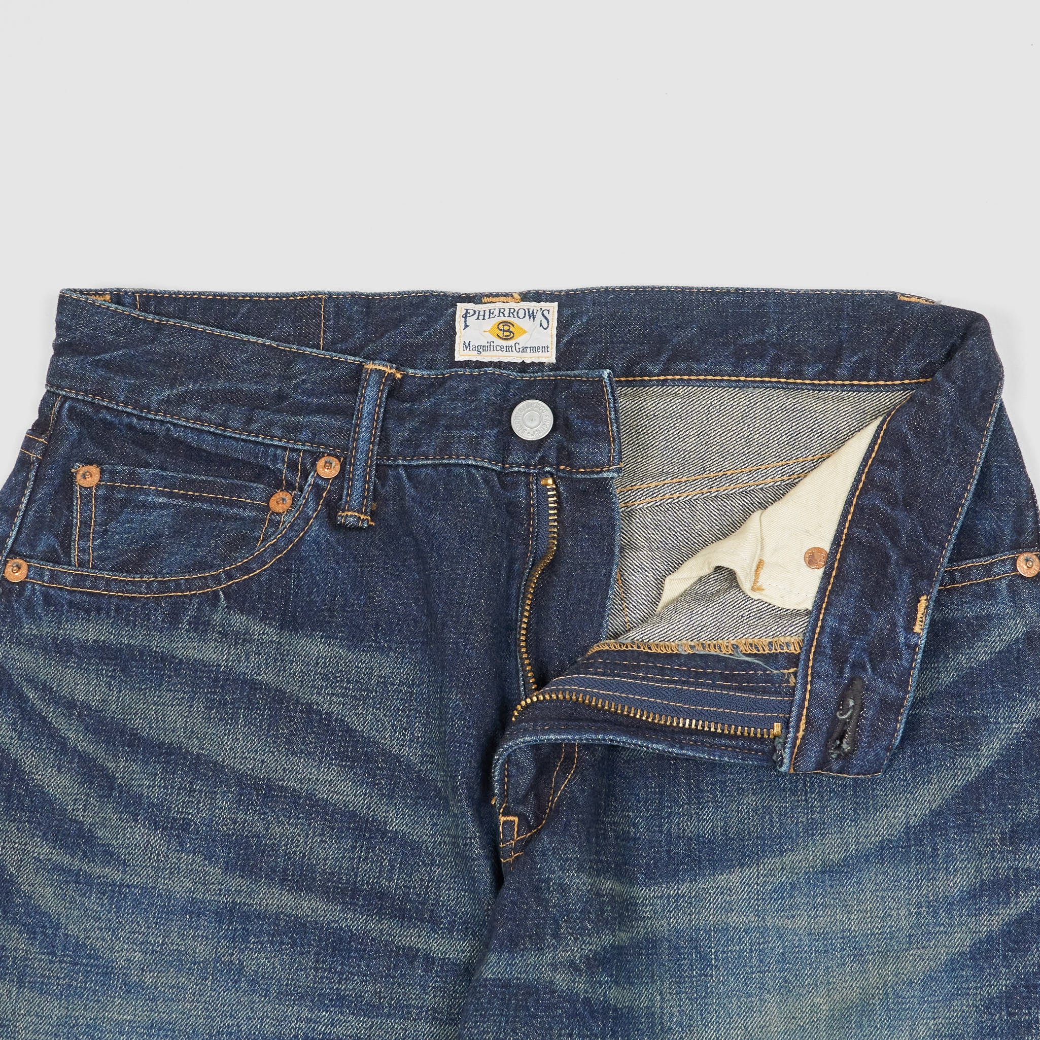 Pherrow's 441 Vintage washed Denim Jeans - DeeCee style