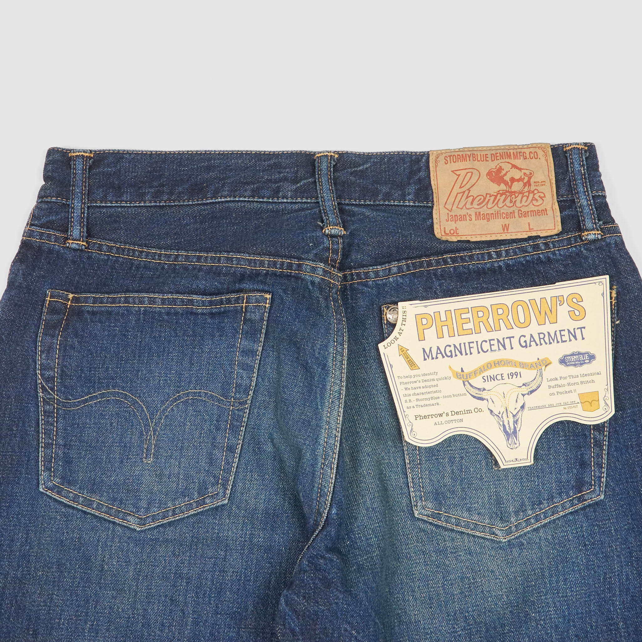 Pherrow's 441 Vintage washed Denim Jeans - DeeCee style