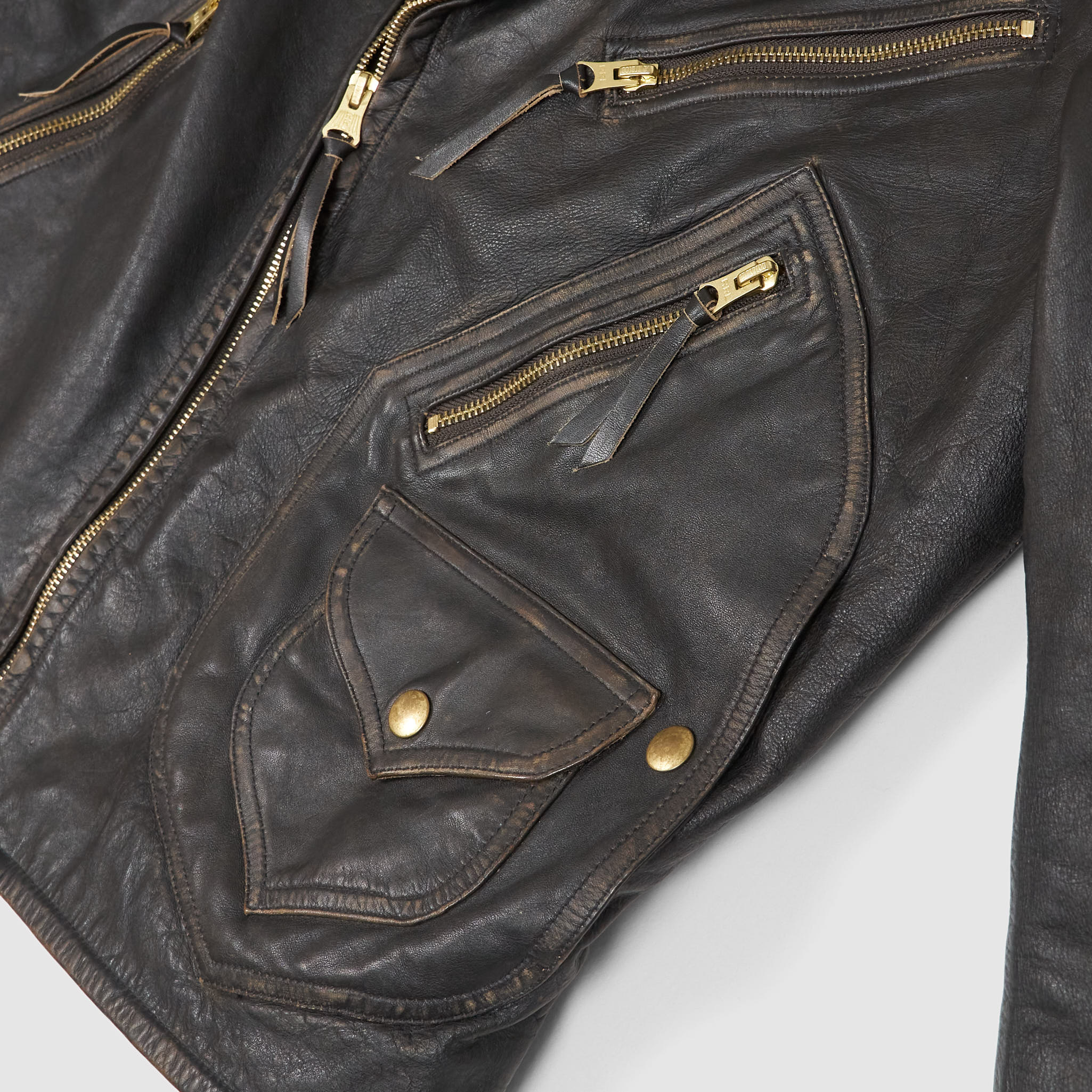 Double RL Perfecto Marshall D-Pocket Leather Jacket - DeeCee style