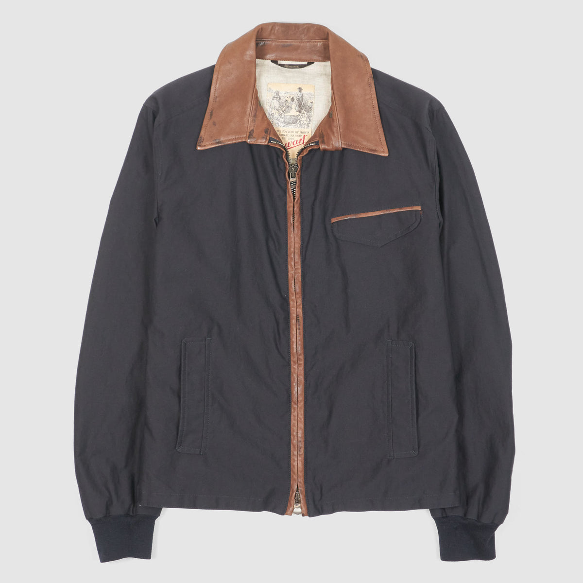 Stewart Canvas Heritage Sports Jacket With Leather Trims