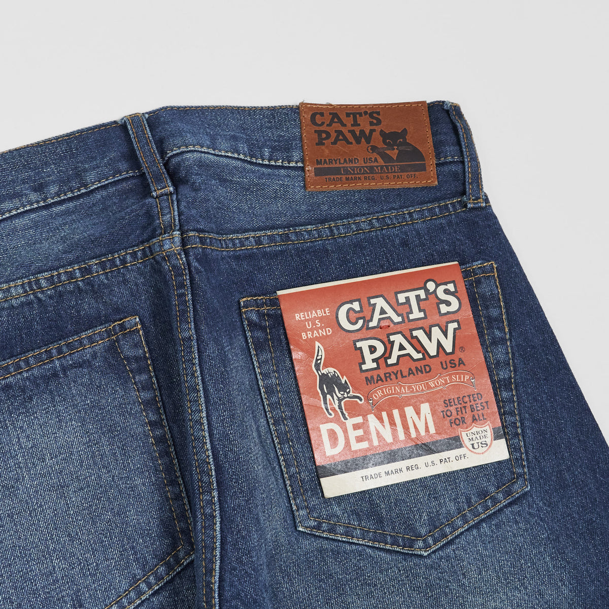 Sugar Cane Cats-Paw 5-Pocket Denim Jeans