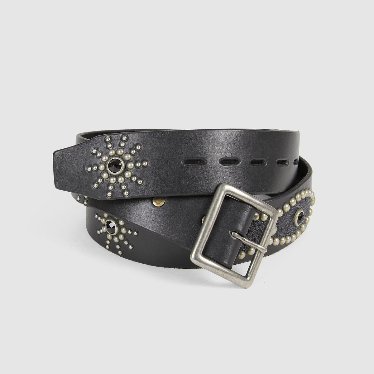 HTC Leather Belt with Studs and Decorations