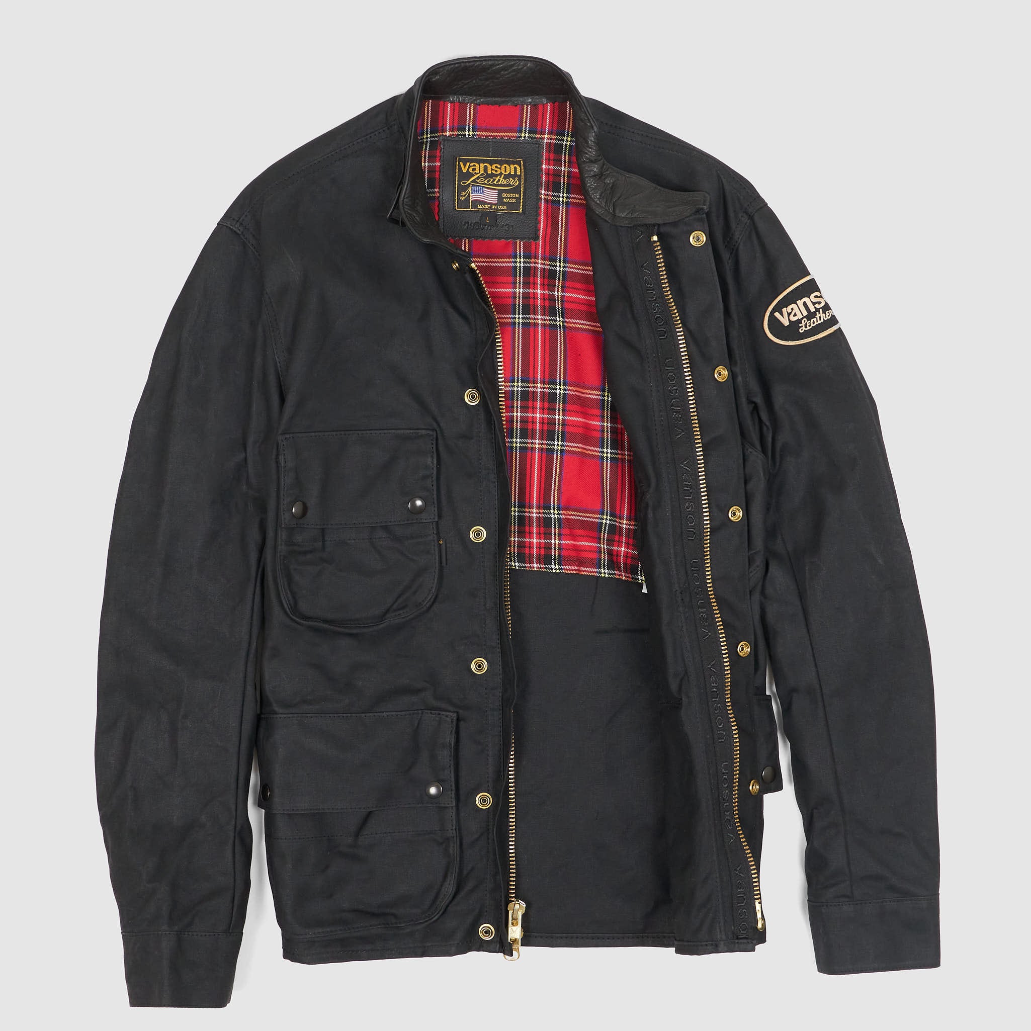 Stormer Trials Field Olive Wax Cotton Motorcycle Jacket