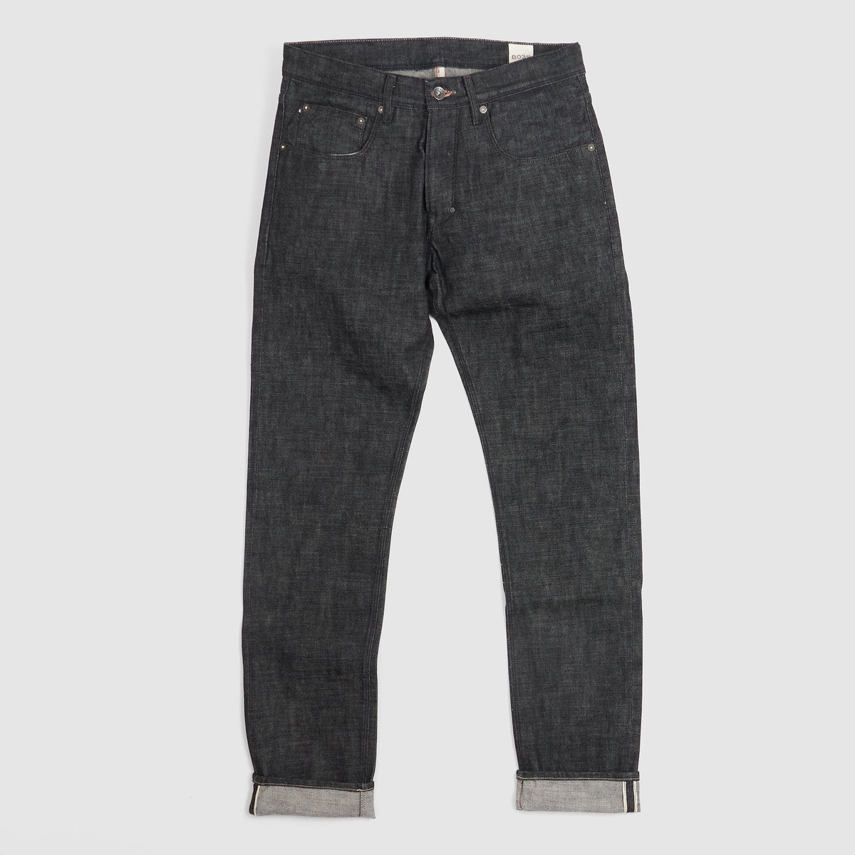 IMjiT x DeeCee style Regular Tapered Selvage Black Denim Jeans
