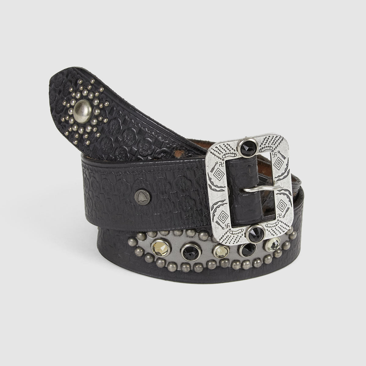 HTC Antique Leather Belt with Studs