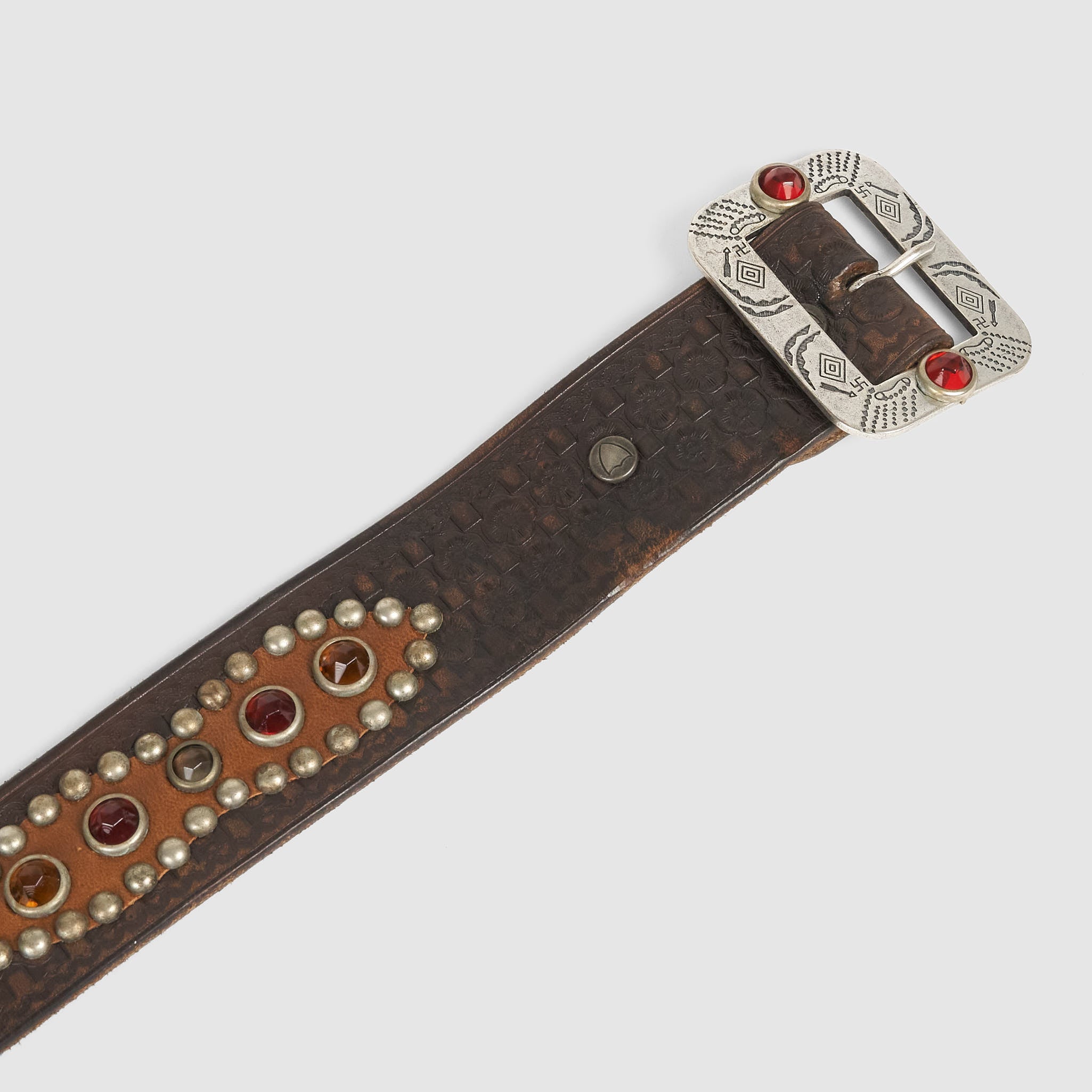HTC Antique Leather Belt with Studs - DeeCee style