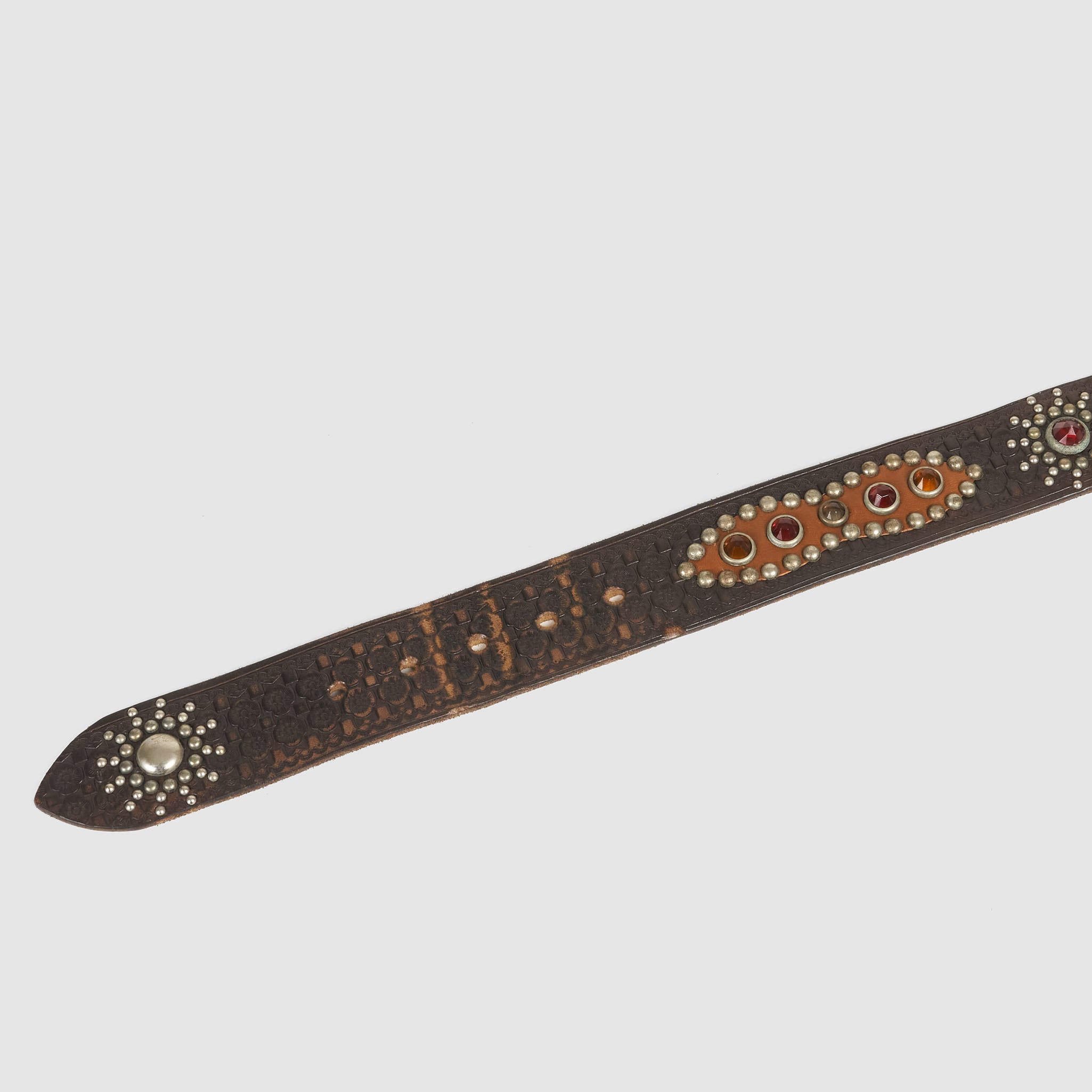 HTC Antique Leather Belt with Studs - DeeCee style