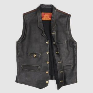 Tenjin Works Craftman Leather Vest - DeeCee style