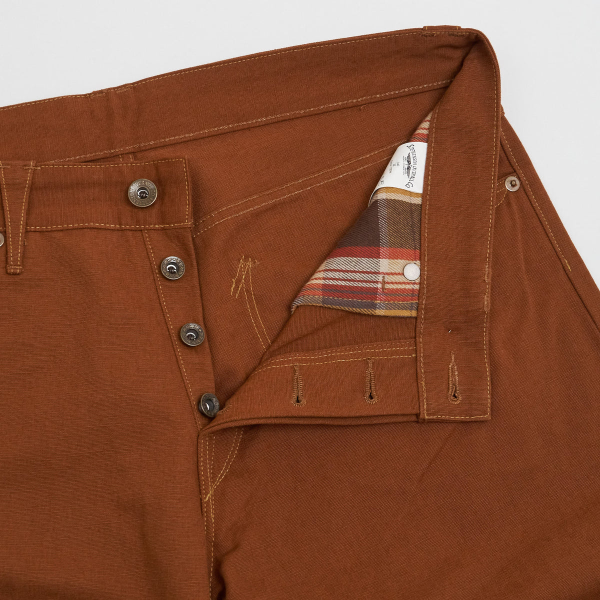 Stevenson Overall CO. Canvas Brown Duck Western Jeans