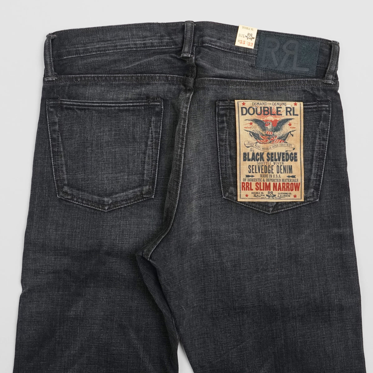 Double RL Selvage Denim Jeans Slim Narrow
