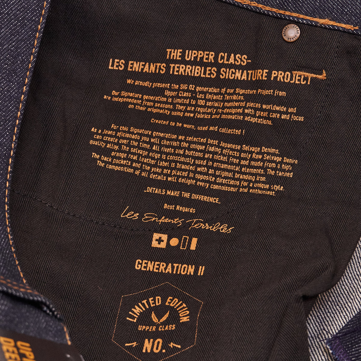 Upper Class x DeeCee style Limited-Edition Slim Selvage Denim Jeans