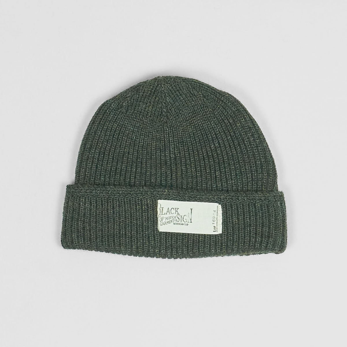 Black Sign Wool Knit Watch Cap