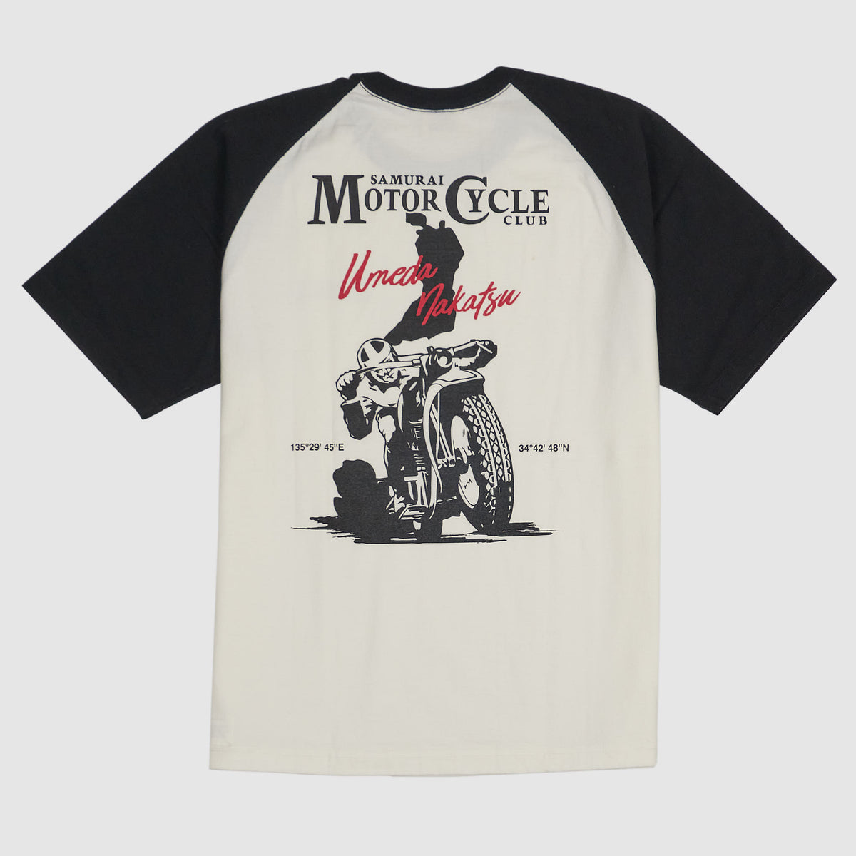 Samurai Jeans Crew Neck Raglan Motorcycle Club T-Shirt