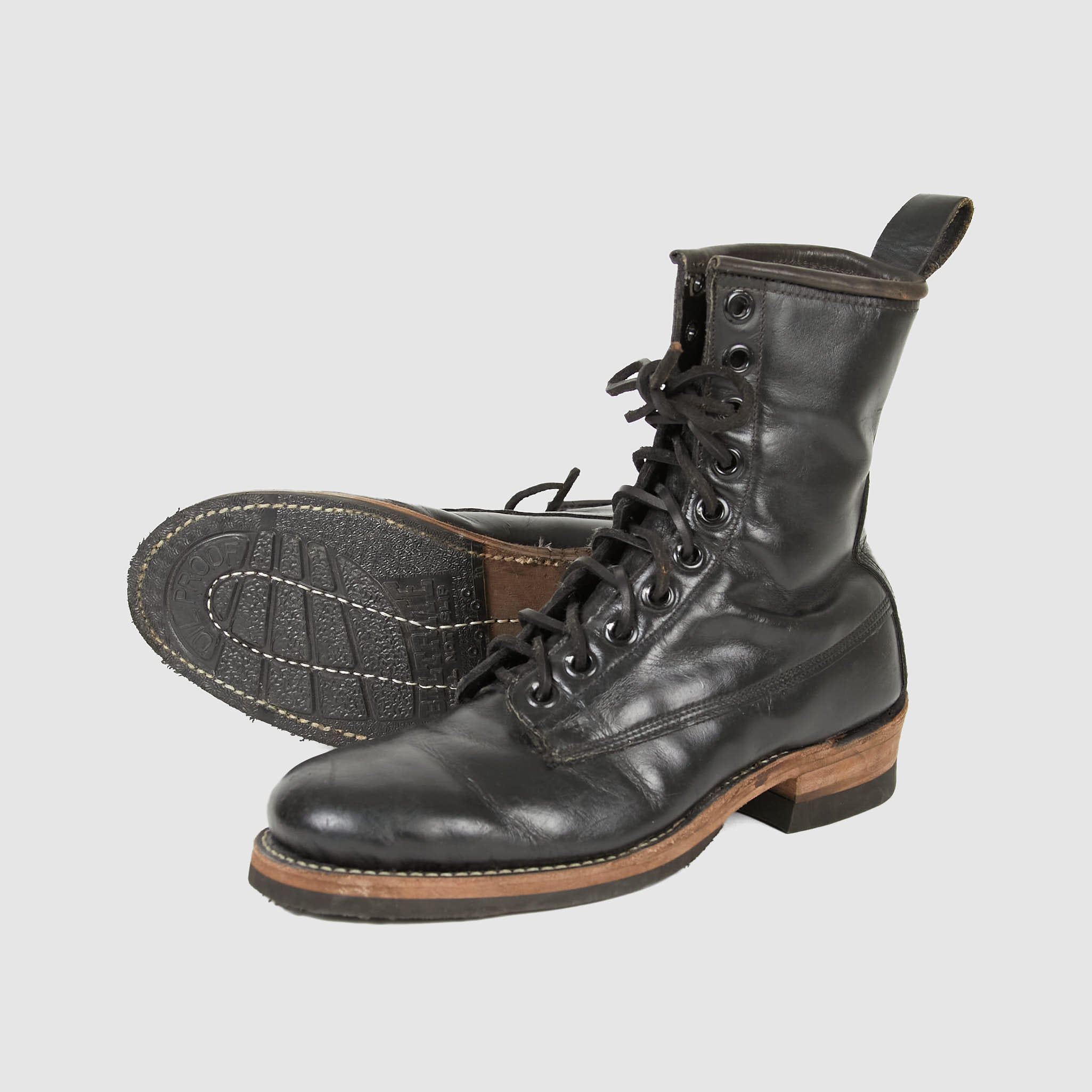 Military vintage biker on sale boots