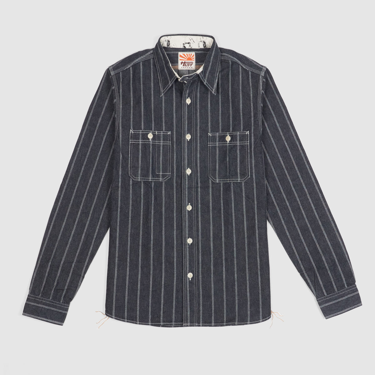 Samurai Jeans Wabash Striped Long Sleeve Shirts