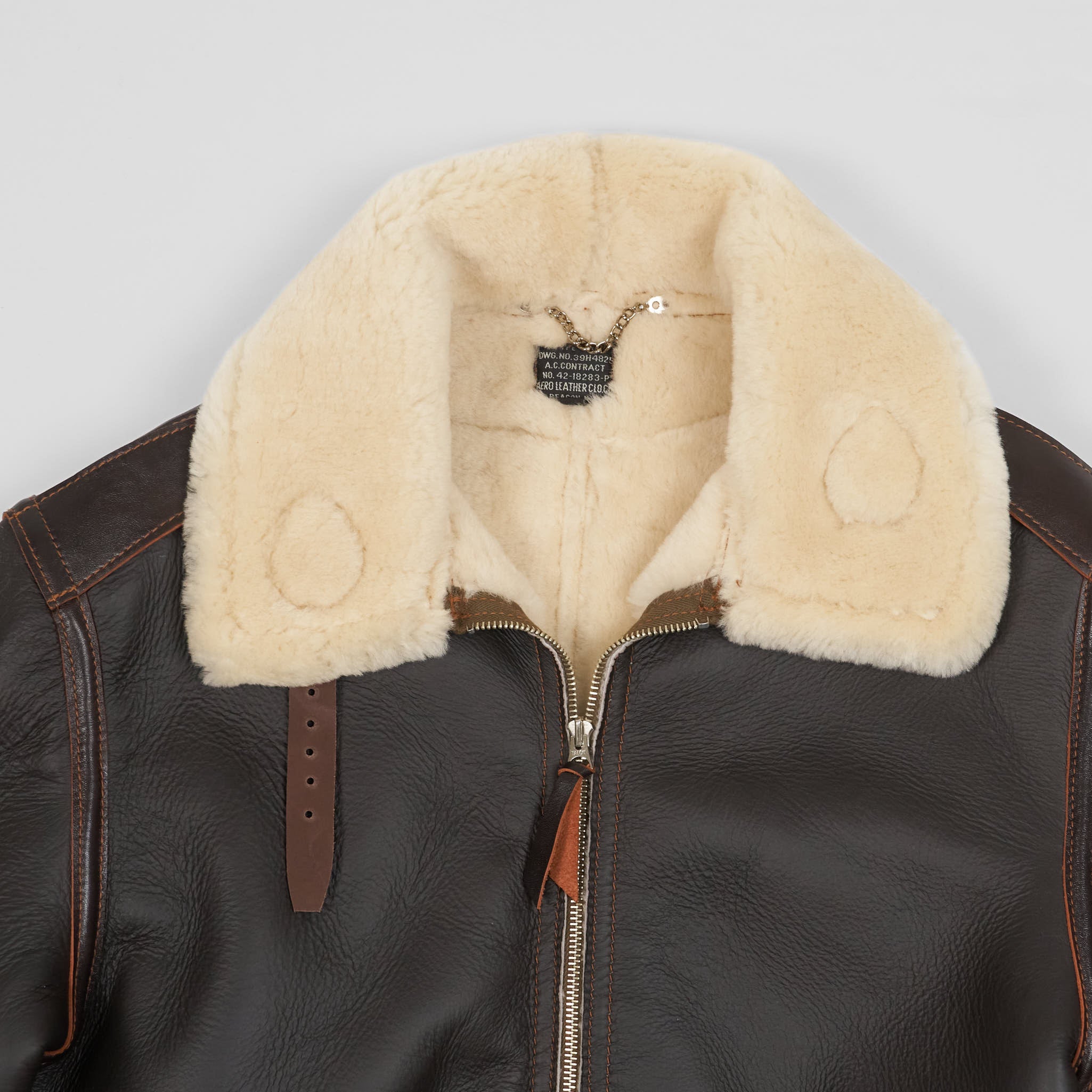 【新品同様】 THE FEW B-6 AERO LEATHER (Side Belt) シールブラウン 38 検) リアルマッコイズ トイズマッコイ バズリクソンズ A-2 B-37