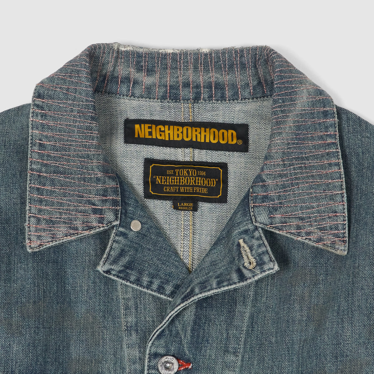 Neighborhood Coverall Distressed Work-Jacket