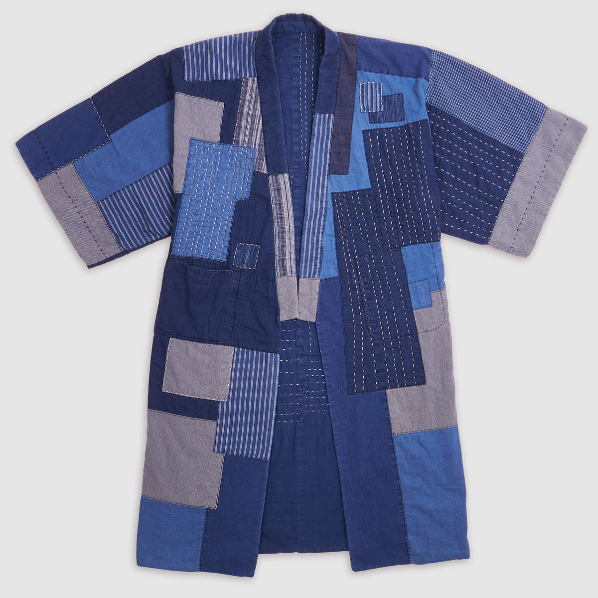 Blue Blue Japan Patchwork Handmade Kimono