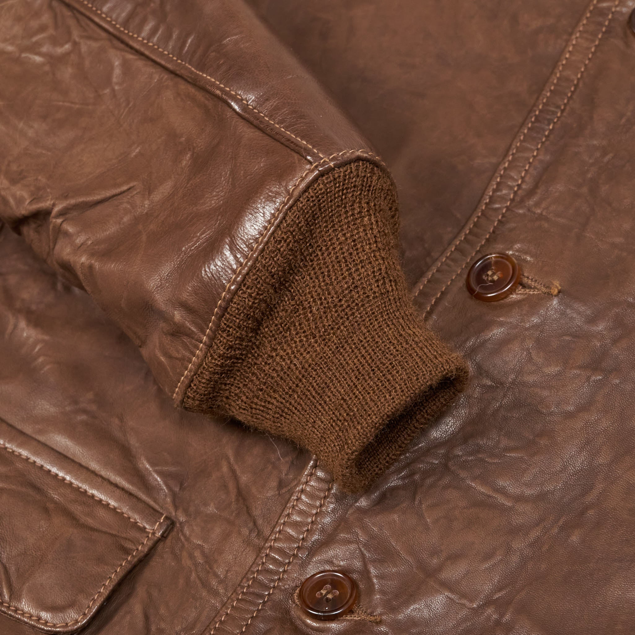 Eastman leather clothing A-1 レザーJKT N665 Eastman A-1 Leather Flying Jacket - DeeCee style