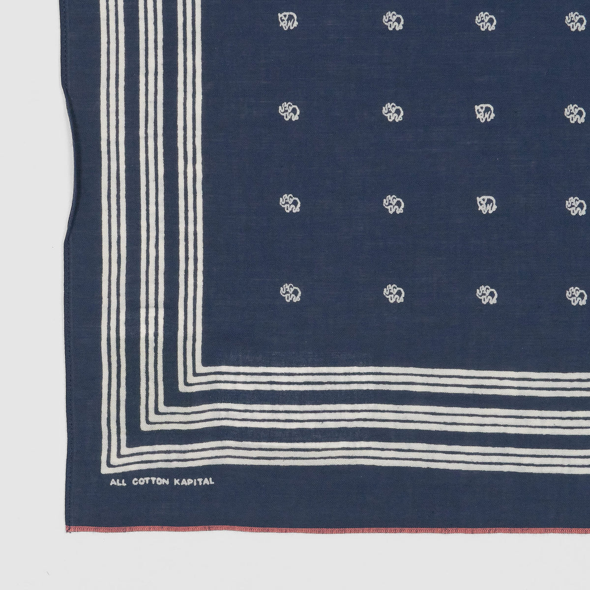 Kapital Bandana Navy Stripes Elephants