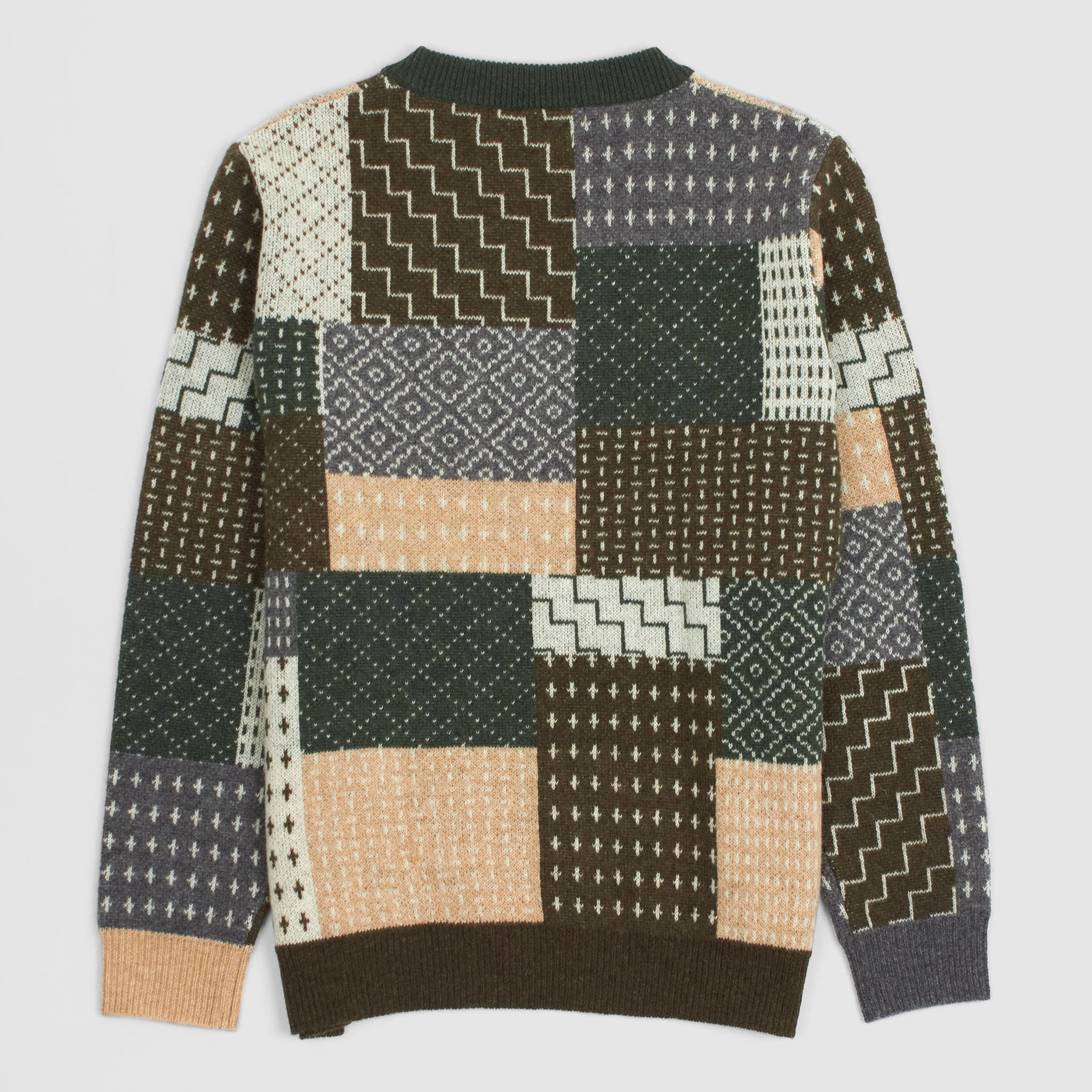 Patchwork Waffle Pullover BLIND OF PLAN - その他