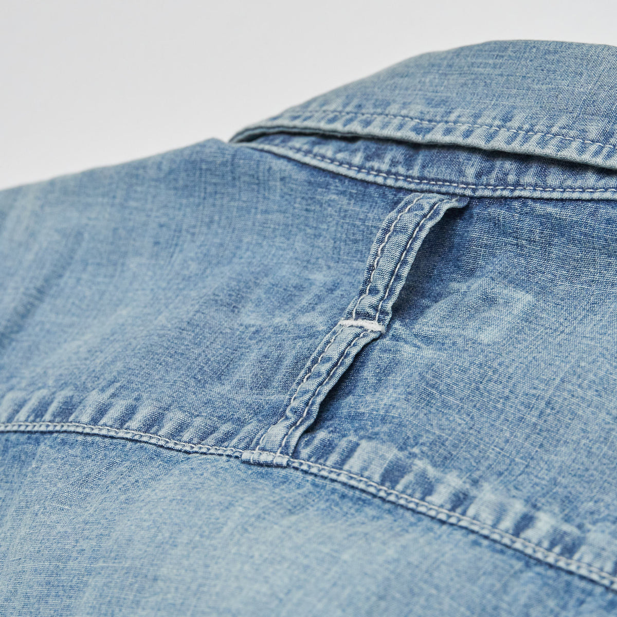FDMTL Denim Patchwork Jeans Shirt Sashiko Embroidered