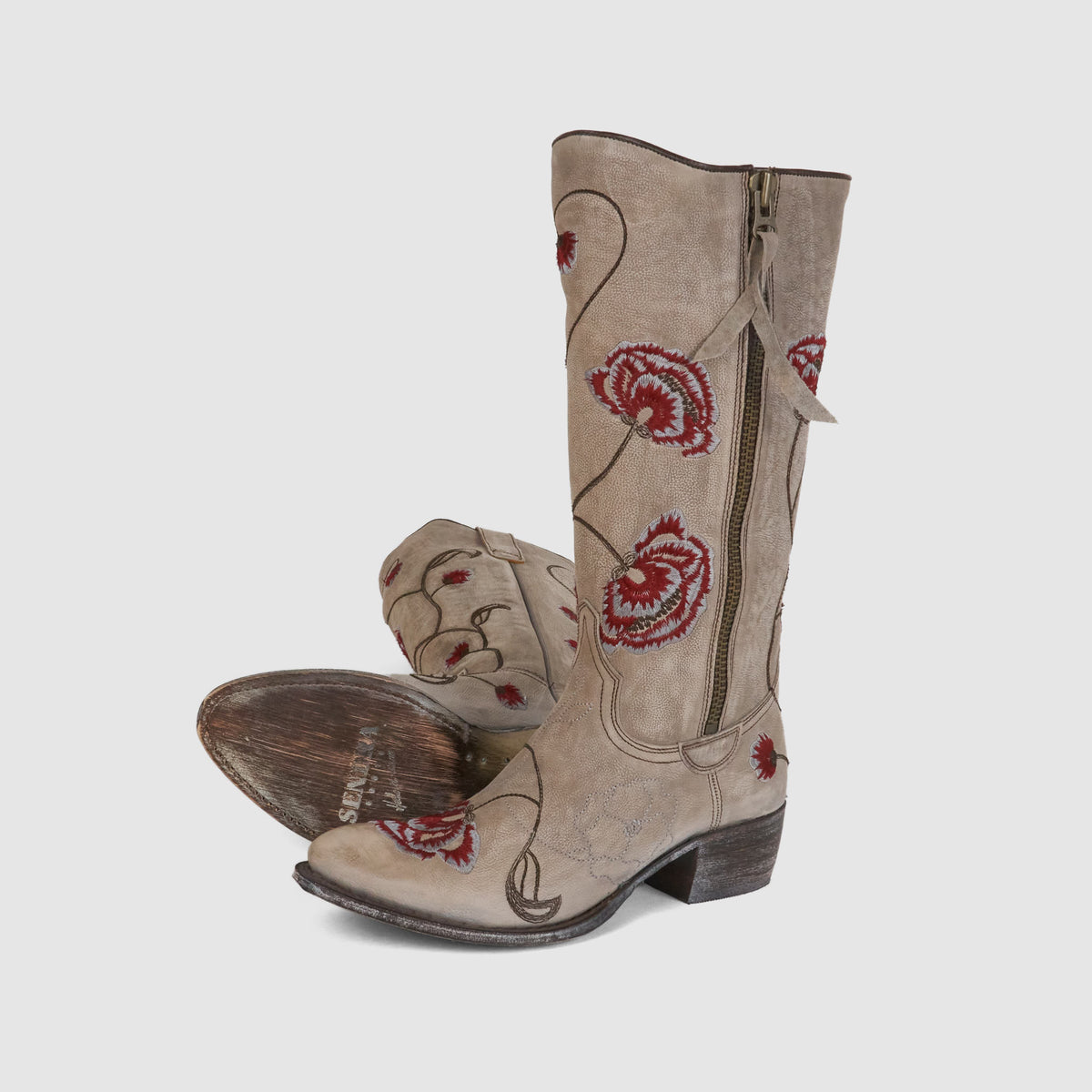 Sendra Ladies Flower Embroidered Western Boot